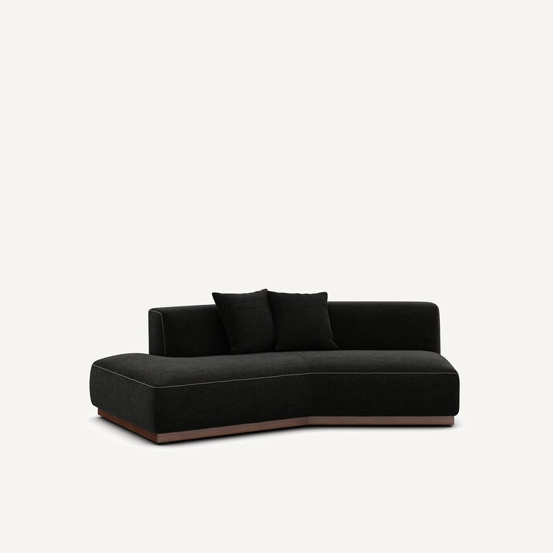 Am.pm Halbes Sofa Links In Meliertem Canvas, Jacopo