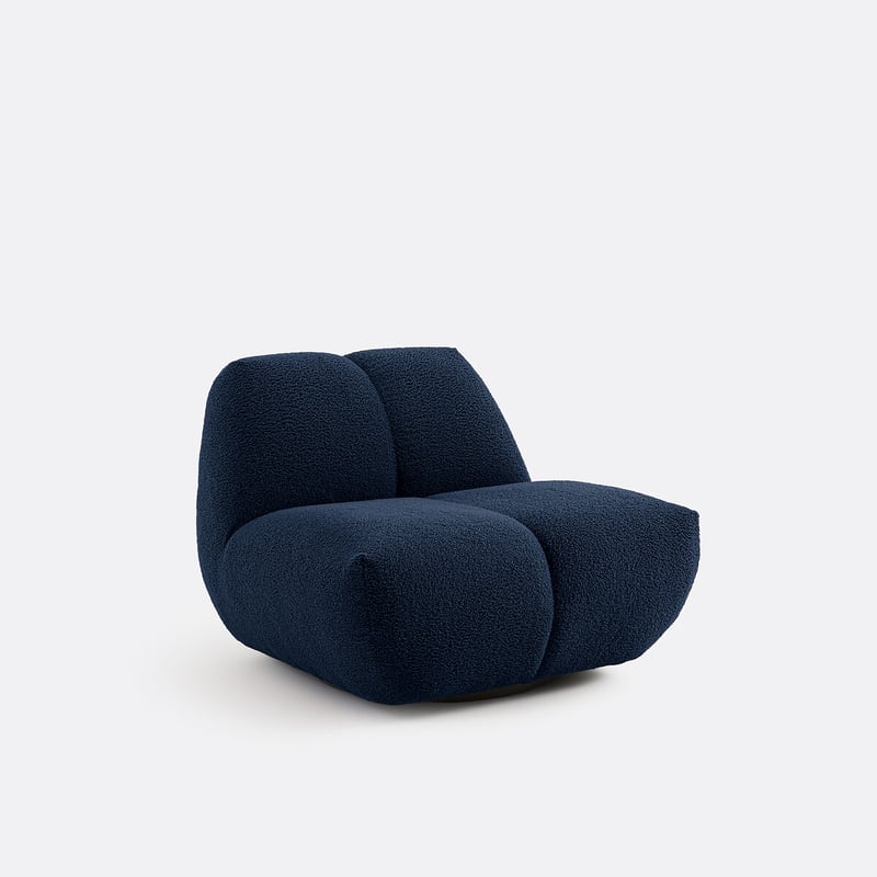 Drehsessel, Dickes Bouclé, Nuria