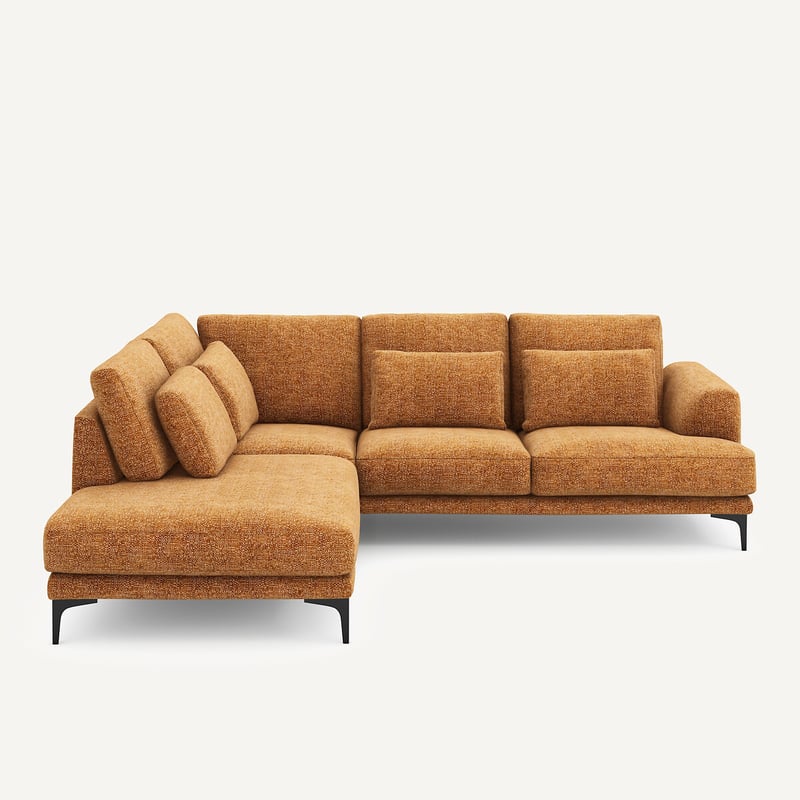 Am.pm Geschlossenes Ecksofa Marsile Mit Ecke Links, Strukturbaumwolle