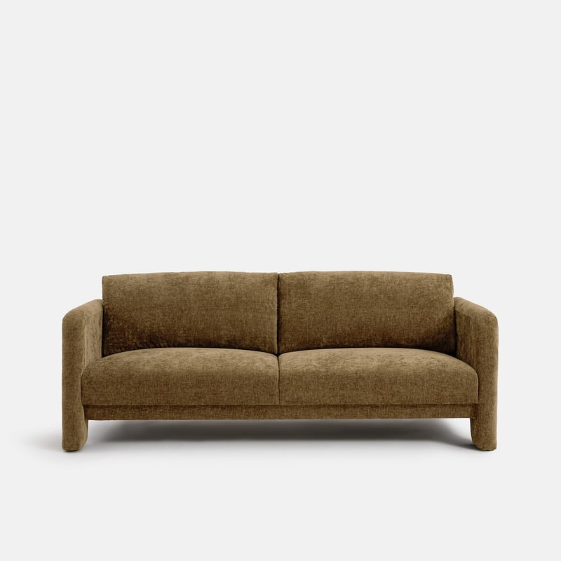 Gerades Sofa, 2- Oder 3-sitzer, Aus Geflammter Chenille, Molta