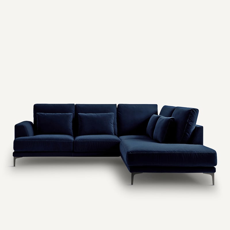 Am.pm Geschlossenes Ecksofa Marsile Mit Ecke Rechts, Samt