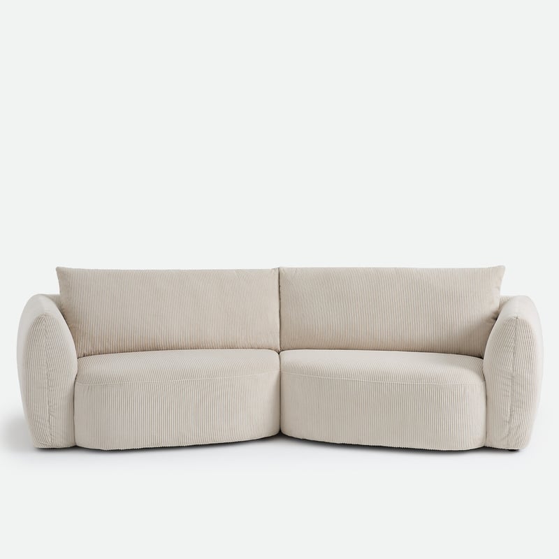 5-sitzer-trapezsofa Mit Mittelbreitem Cordstoff, Edith