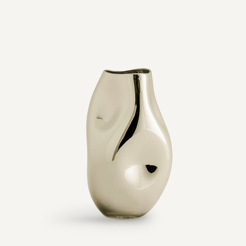 Am.pm Vase Cozi Aus Mundgeblasenem Glas In Metallic-optik, H. 28 Cm