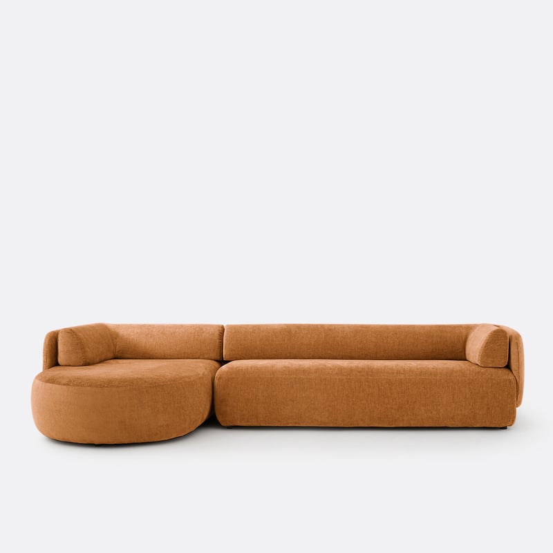 Ecksofa Mit Ecke Links Méridiano, Dicker Samt