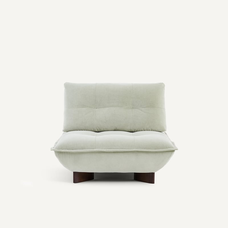 Am.pm Modularer Sessel Aus Stonewashed Velours, Kaori