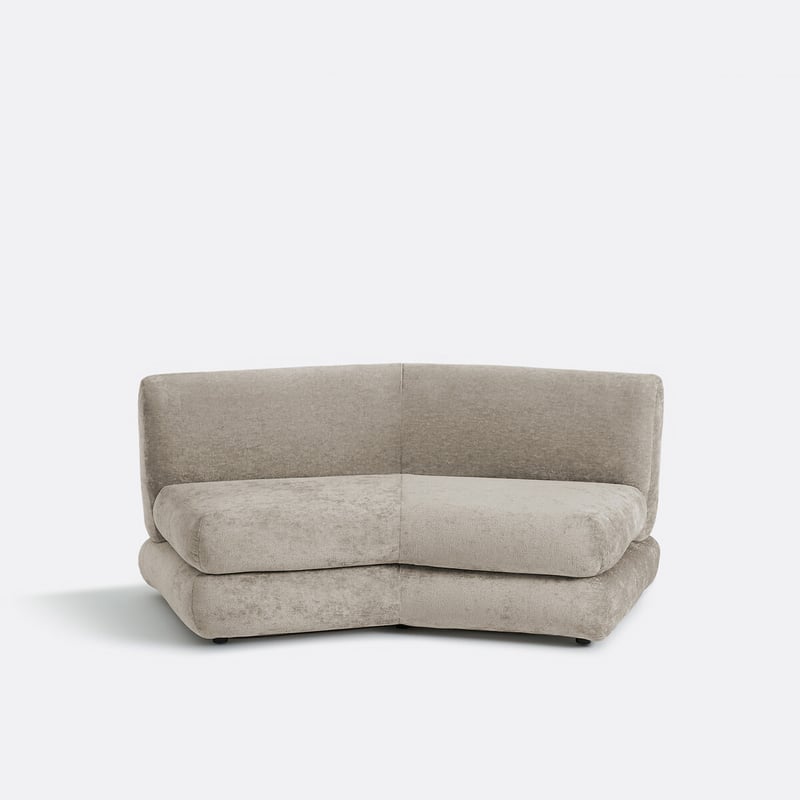 Modulares 2-sitzer-sofa Aus Dickem Velours, Hoover
