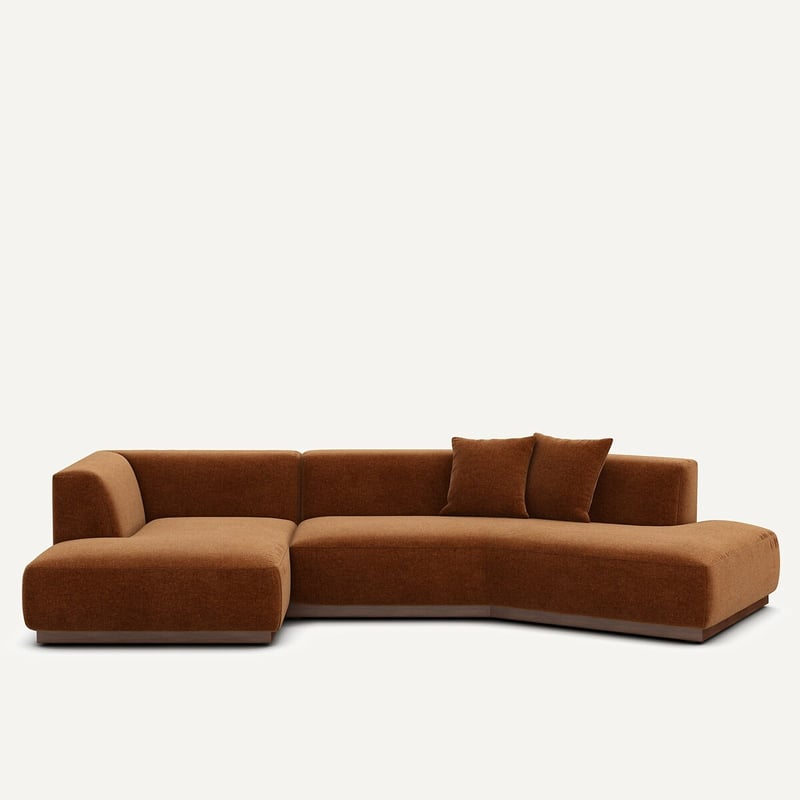 Am.pm Ecksofa Links Offen Velours Chenille, Jacopo