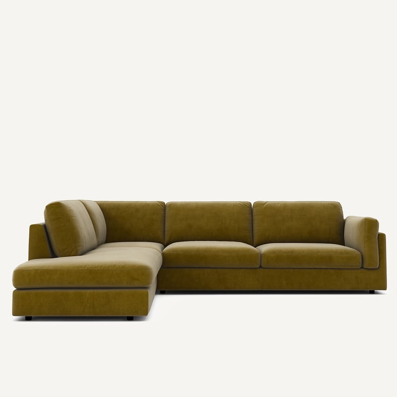 Am.pm Ecksofa Mit Meridian, Umwandelbar, Aus Samt, César