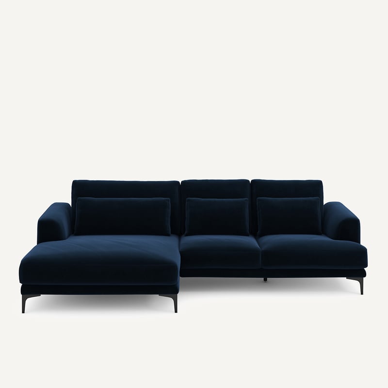Am.pm Ecksofa Meridian Xl Links In Velours, Marsile