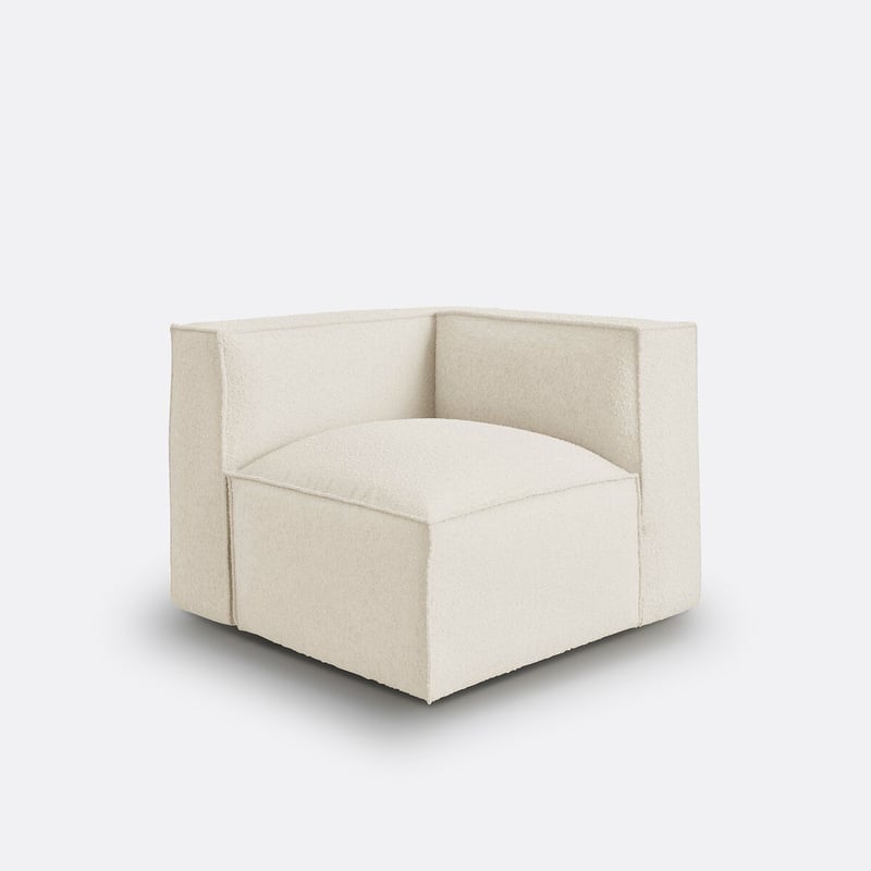 Eckelement Seven Für Modulares Sofa, Aus Bouclé