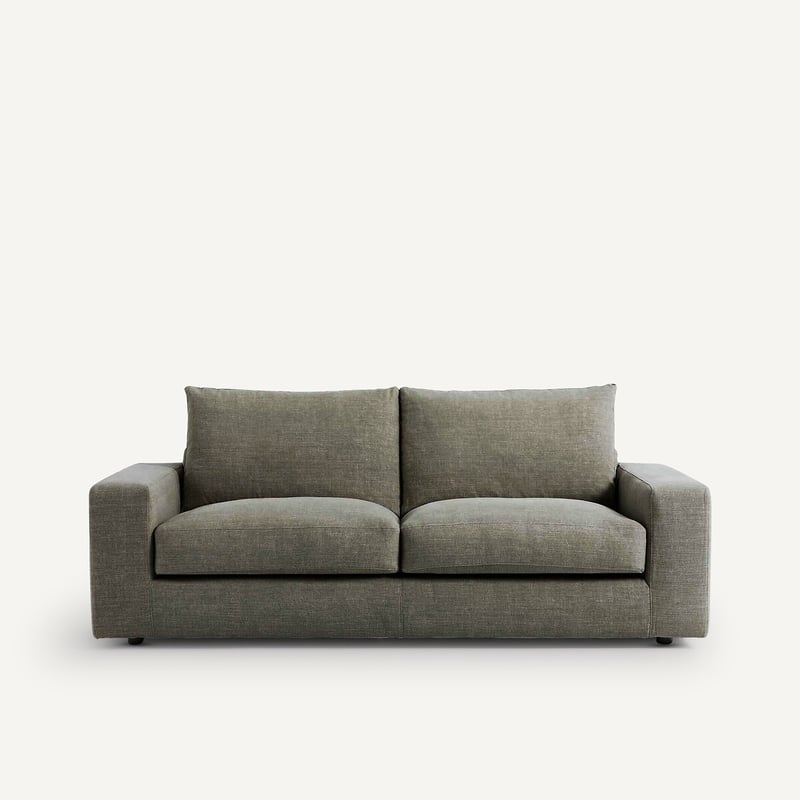 Am.pm Kompaktes 3-sitzer-sofa Aus Baumwoll-leinen, Skander