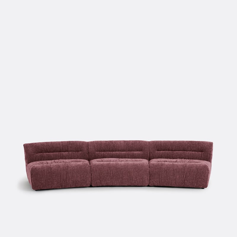 3-sitzer Anreihsofa, Aus Geflammter Chenille, Sweety