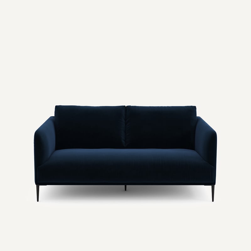 Emmanuel Gallina X Am.pm Kompaktes 3-sitzer-sofa, Velours, Oscar, Design Emmanuel Gallina