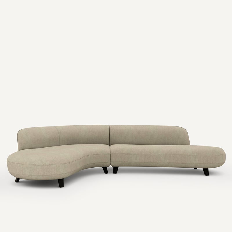 Am.pm X Emmanuel Gallina Ecksofa Rosebury, Chambray-leinen