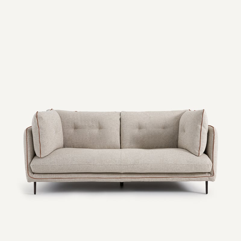 Am.pm Kompaktes Sofa Aus Texturierter Viskose Und Leinen, Botero