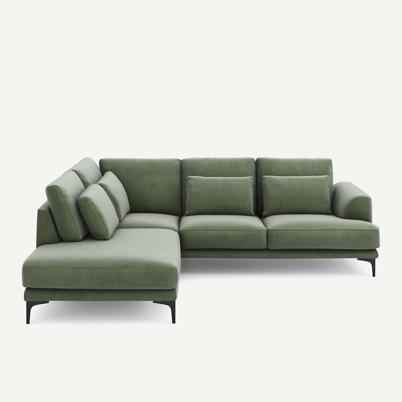 Am.pm Geschlossenes Ecksofa Marsile Mit Ecke Links, Samt