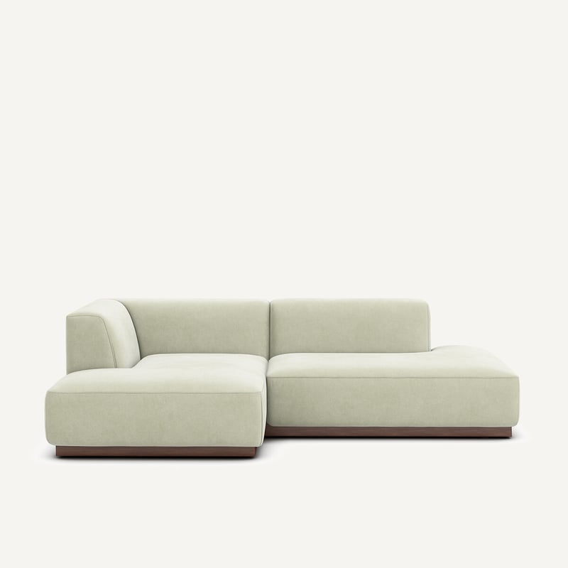 Am.pm Ecksofa Links In Stonewashed Velours, Jacopo