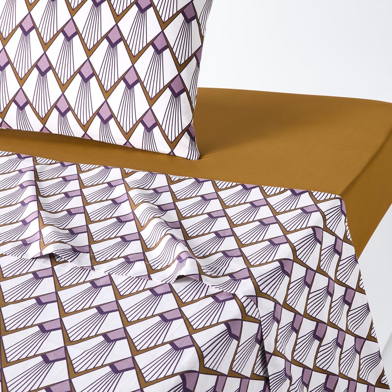 La Redoute Interieurs Bettlaken Elisa Mauve, Aus Baumwollperkal