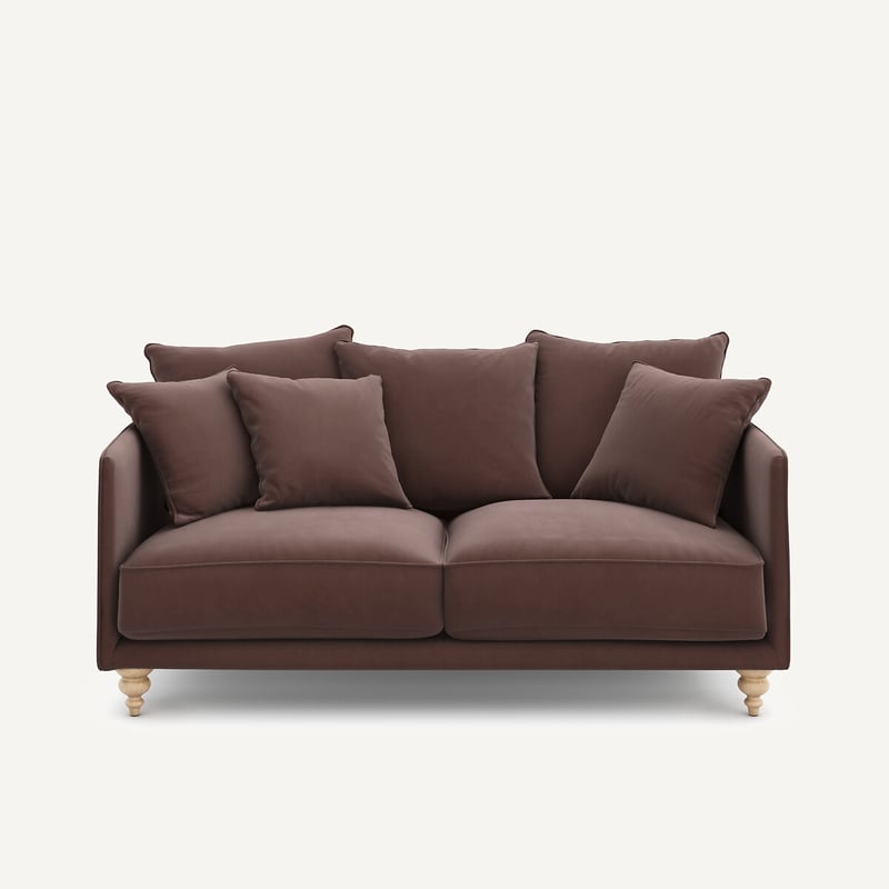 Am.pm Kompaktes 3-sitzer-sofa Aus Leinenvelours, Lazare
