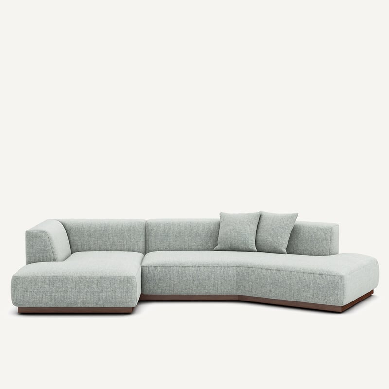 Am.pm Offenes Ecksofa Jacopo Mit Ecke Links, Jaspé-stoff