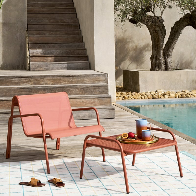 Loungetisch/fussablage Lysa, Aluminium