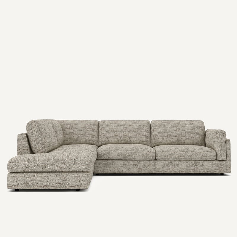 Am.pm Ecke Chaiselongue, Umwandelbar, In Gesprenkeltem Fischgrätmuster, César