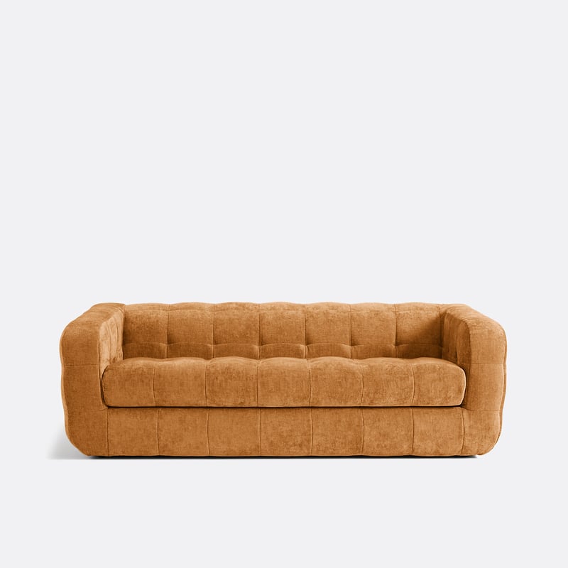Gerades Sofa Pieta, 2- Oder 3-sitzer, Aus Dickem Samt