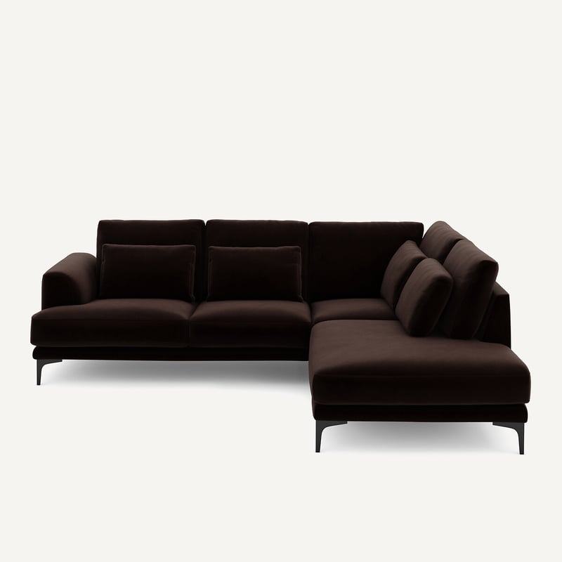 Am.pm Geschlossenes Ecksofa Marsile Mit Ecke Rechts, Samt