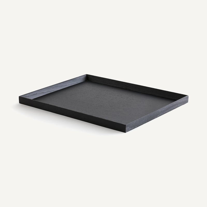 Am.pm Tablett Katori, Schwarz Gebeizte Eiche, 45 X 35 Cm