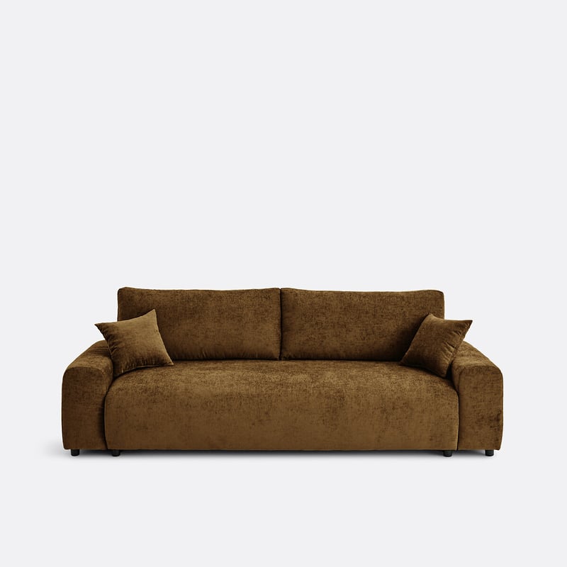 Gerades Sofa, Umwandelbar, Mit Truhe, 3-sitzer, Aus Geflammter Chenille, Galene