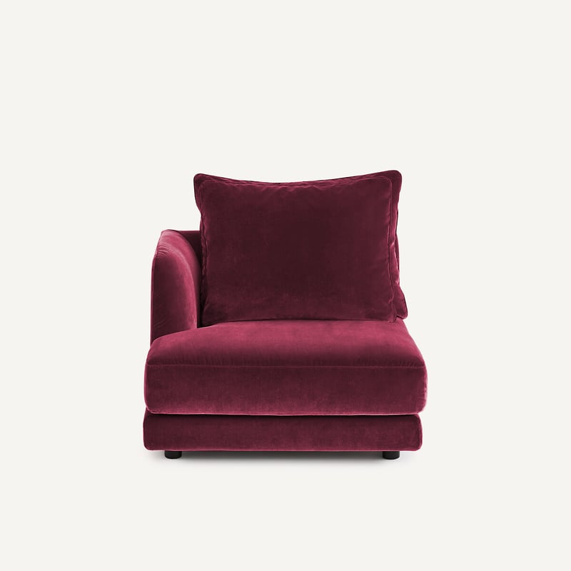 Am.pm Linkes Sofa-halbmodul, Modular, Aus Samt, Tiberio