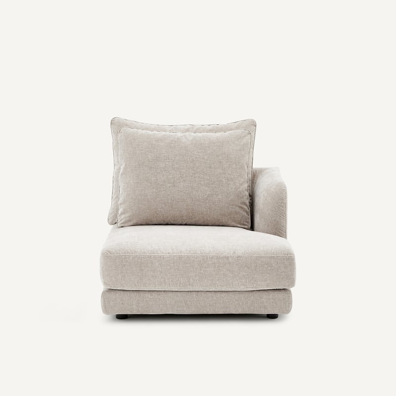 Am.pm Rechtes Einzelsofa, Modular, Aus Chenille-samt, Tiberio