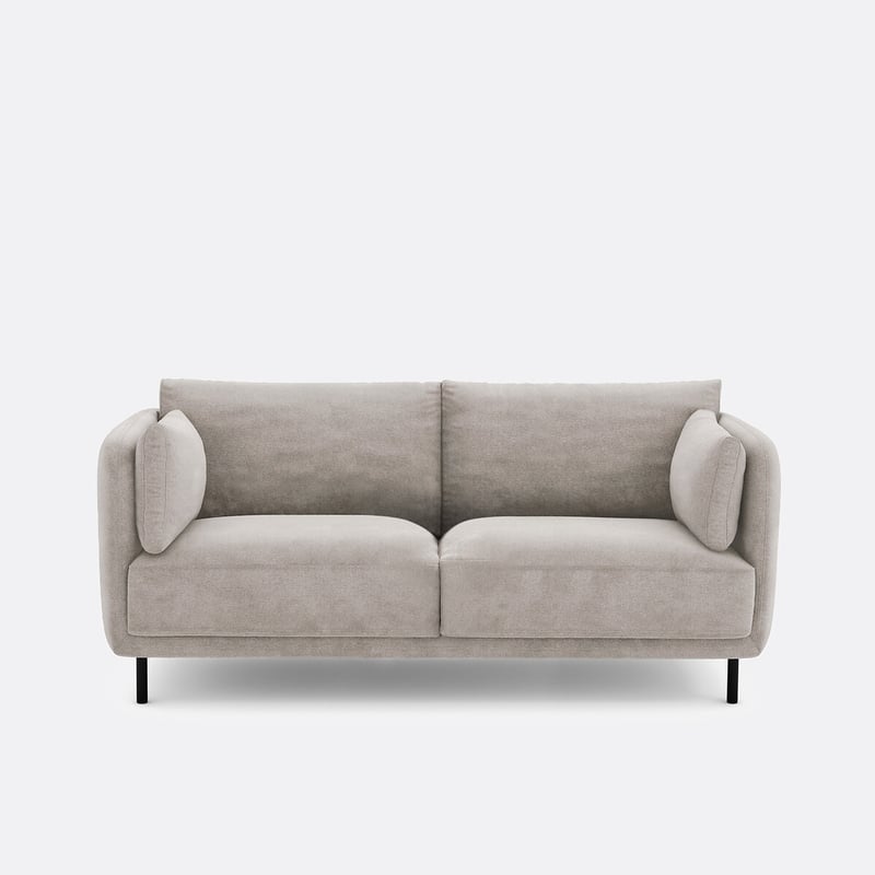 Gerades Sofa Victor, 2-sitzig, Aus Strukturgewebe