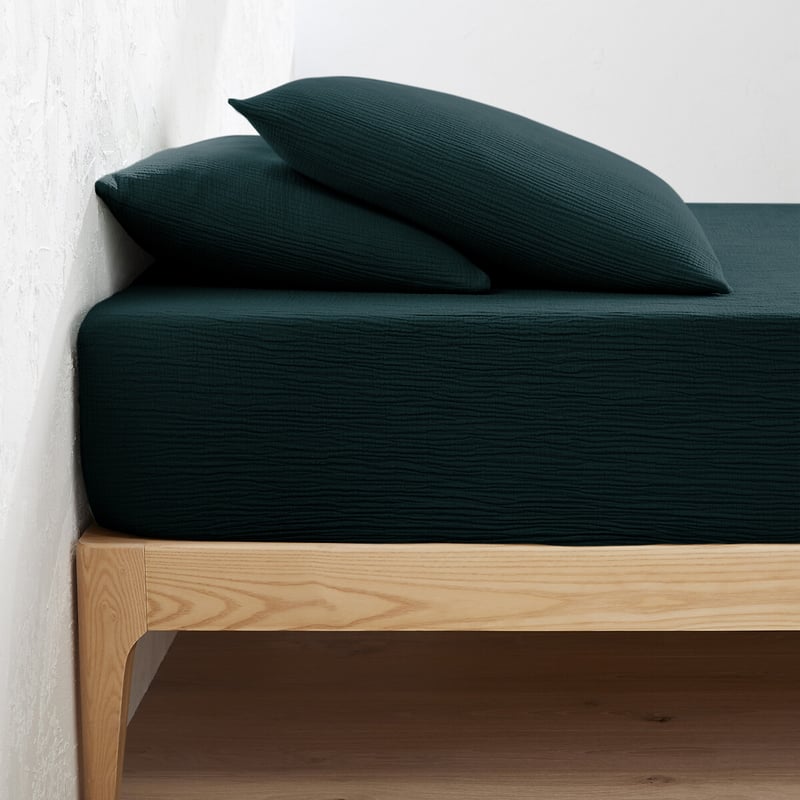 La Redoute Interieurs Fixleintuch Kumla Aus Baumwoll-musselin, Uni, Umschlag 30 Cm
