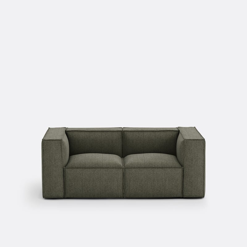 Modulares 2-sitzer-sofa Seven, Aus Strukturgewebe