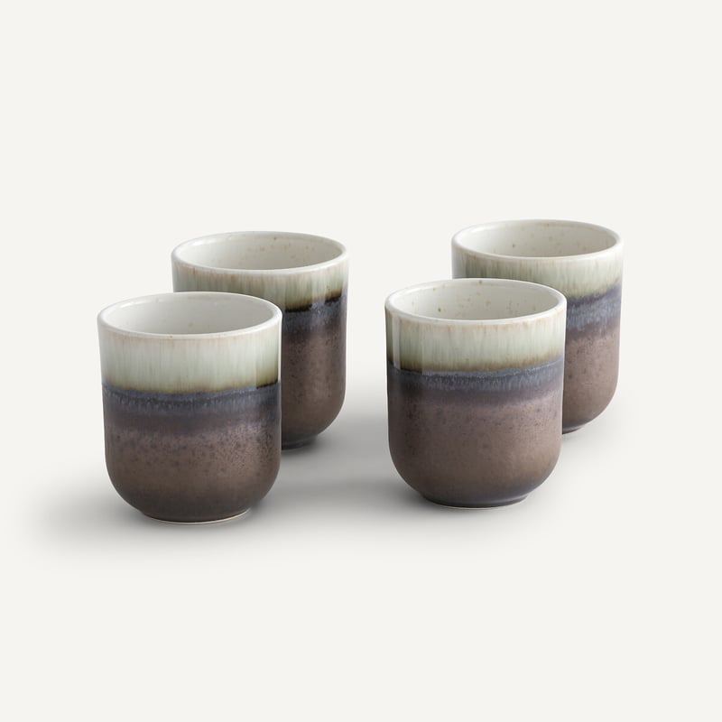 Am.pm 4er-set Tassen Noa, Steingut Mit Reaktiver Glasur