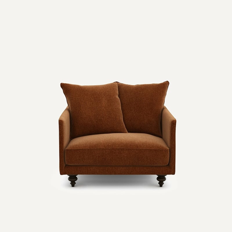 Am.pm Sessel Aus Chenille-samt, Lazare
