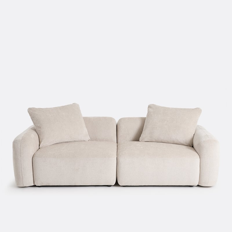 Modulares Gerades Sofa, 3-sitzer, Aus Chenille-jacquard, Amad