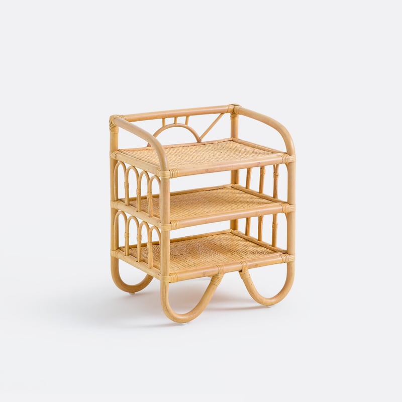 Vintage-konsole Aus Rattan, Minetta