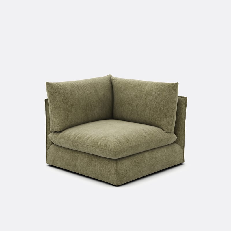 Eckelement Malo Für Modulares Sofa, Aus Meliertem Polyester