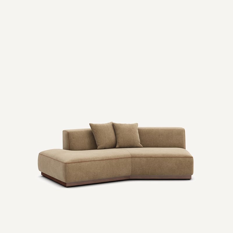 Am.pm Halbes Sofa Links In Meliertem Canvas, Jacopo