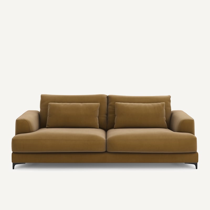 Am.pm 4-sitzer-sofa, Umwandelbar, Aus Leinenvelours, Marsile