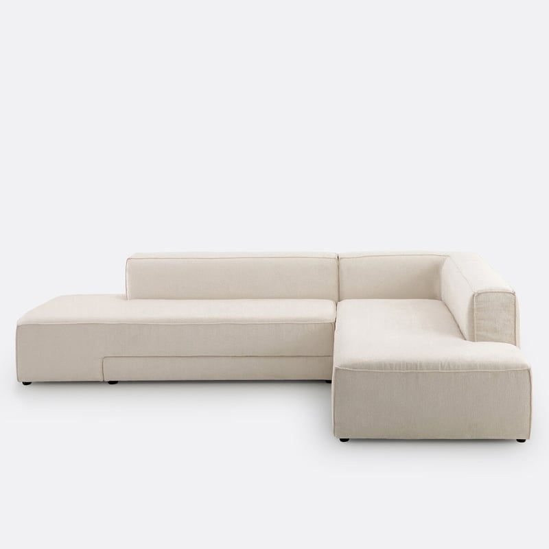 Ecksofa, Links Oder Rechts, Umwandelbar, Aus Strukturiertem Velours, Ginosa