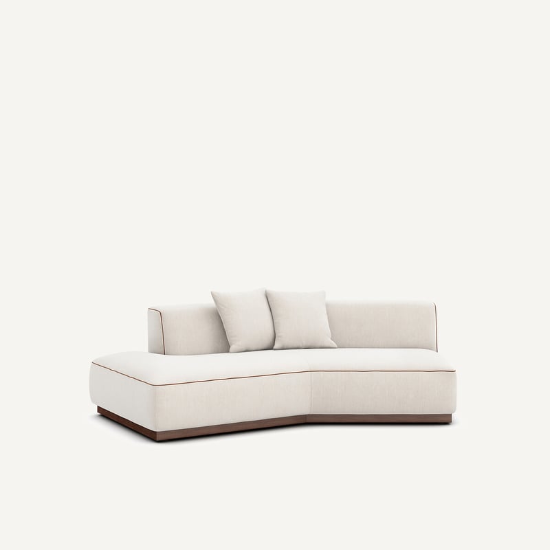 Am.pm Halbes Sofa Links In Chenille-samt, Jacopo