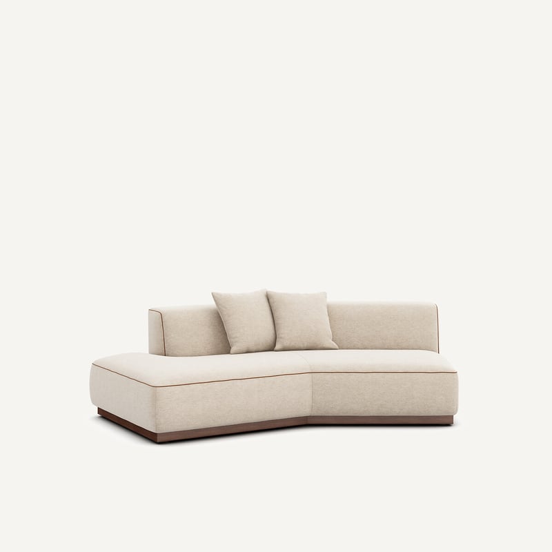 Am.pm Halbes Sofa Links In Meliertem Canvas, Jacopo