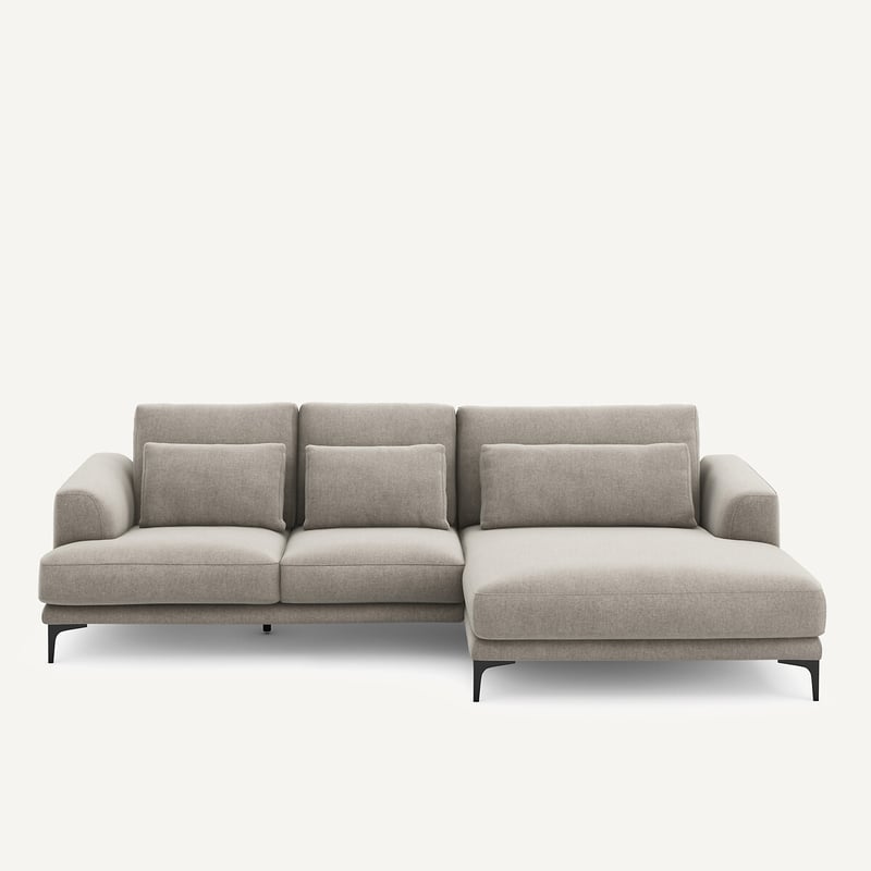 Am.pm Ecksofa Meridian Xl Rechts In Chenille-velours, Marsile