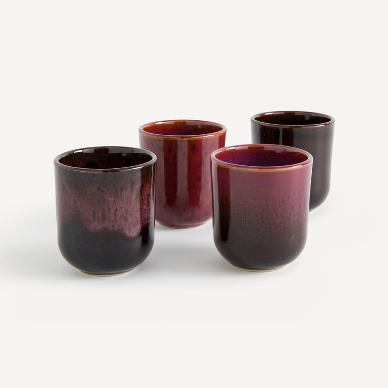 Am.pm Set Aus 4 Tassen Aus Glänzend Glasiertem Steinzeug, Zouro