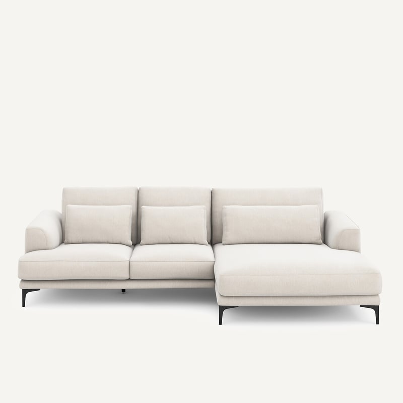 Am.pm Ecksofa Meridian Xl Rechts In Chenille-velours, Marsile