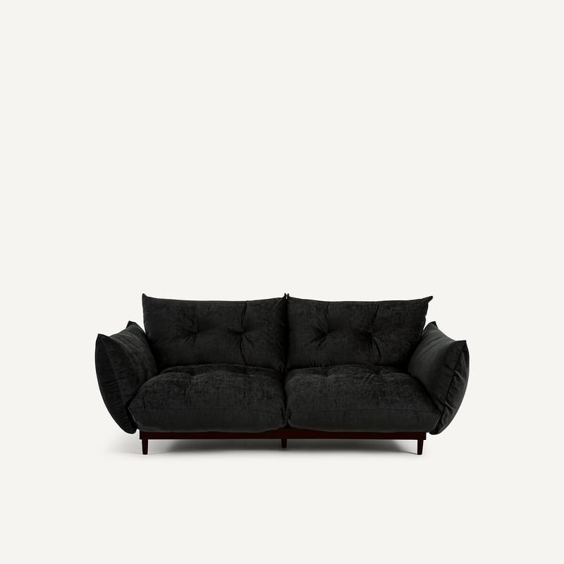 Am.pm Kompaktes Sofa, 3-sitzer, Aus Gemischtem Velours, Vitoria
