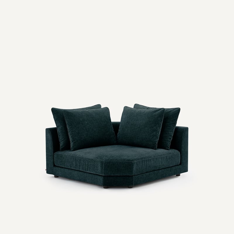 Am.pm Modulares Ecksofa Aus Chenille-velours, Tiberio